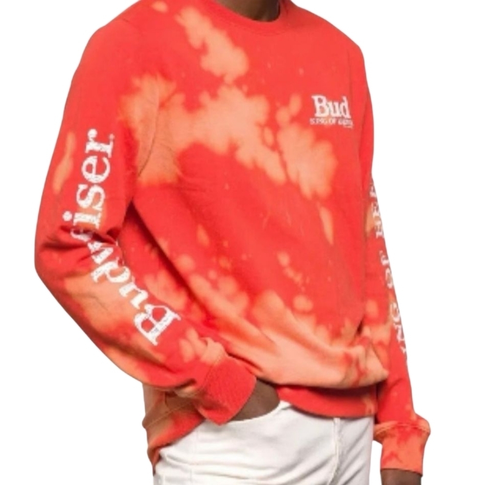 JUNK Food Clothing Budweiser Graphic Fleece. Size Medium. NWT $59
